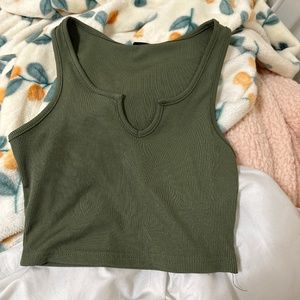 Dark forest green tank top